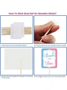 SHEIN 30pcs/Set Newborn Baby Gender Reveal Party Supplies, Unisex Photography Props - Multicolor - View 6