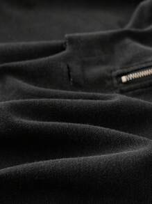 Vintage Washed Distressed Denim Top For Teenage Boys