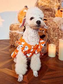 PETSIN 1 件哥特式公主风格宠物狗泡泡袖连衣裙 - 彩色 - 查看 4