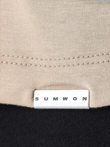 SUMWON Áo thun có hình Cherub phía trước - Màu Khaki - Xem 4