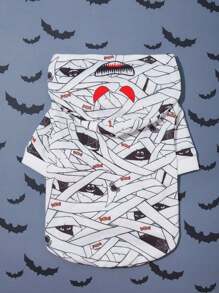 PETSIN 1pc Pet Mummy Hooded Sweatshirt