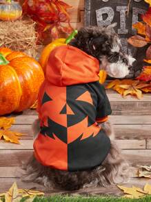 PETSIN Halloween Printed Pet Hooded Sweatshirt - Multicolor - View 2
