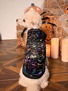 PETSIN 1 件万圣节蝙蝠和南瓜夜光连帽运动衫 - 彩色 - 查看 7