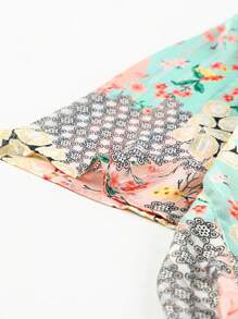 Acelitt Summer Women's Bohemian Style Polka Dot Printed Bat Sleeves, Loose Casual Kimono Cover, Travel Beach Vacation