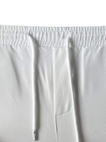 Manfinity Hypemode Pantalon cargo casual à poche de couleur unie pour homme, pantalon cargo blanc avec poches, pour l'automne - Blanc - Voir 8