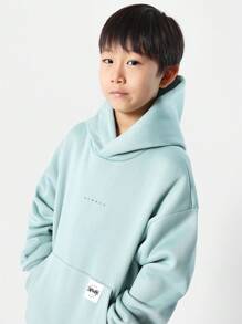 SUMWON Youngsters Oversized Pullover Sweatshirt With Drawstring Hood Casual Leisure Style Winter Fall Collection Kangaroo Pocket Loungewear