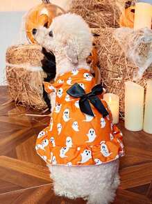 PETSIN 1 件哥特式公主风格宠物狗泡泡袖连衣裙 - 彩色 - 查看 7