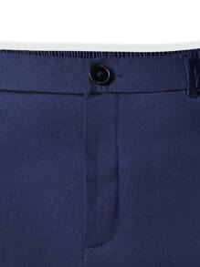 Manfinity Mode Men's Single-Breasted Casual Blazer - Navy Blue - View 6