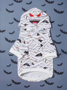 PETSIN 1pc Pet Mummy Hooded Sweatshirt