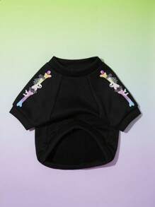 PETSIN 1pc Pet Skeleton Print Sweatshirt, Halloween - Multicolor - View 4