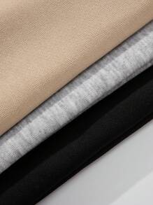 SHEIN Leap Crew 2/3/4 件套 Tween 女童休闲简约心形图案长款运动裤套装，适合秋冬季，Tween 女童裤子，返校装，可爱