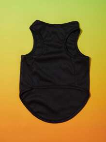 PETSIN 1 件舒适幽灵图案印花宠物猫/狗背心