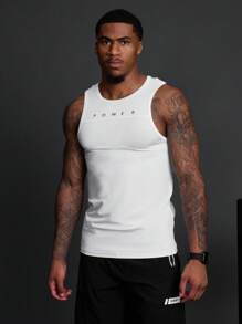 Gym Rark Boyfriend Style Men's Casual Letter Print Sleeveless Tank Top, Summer School - Multicolor - View 4