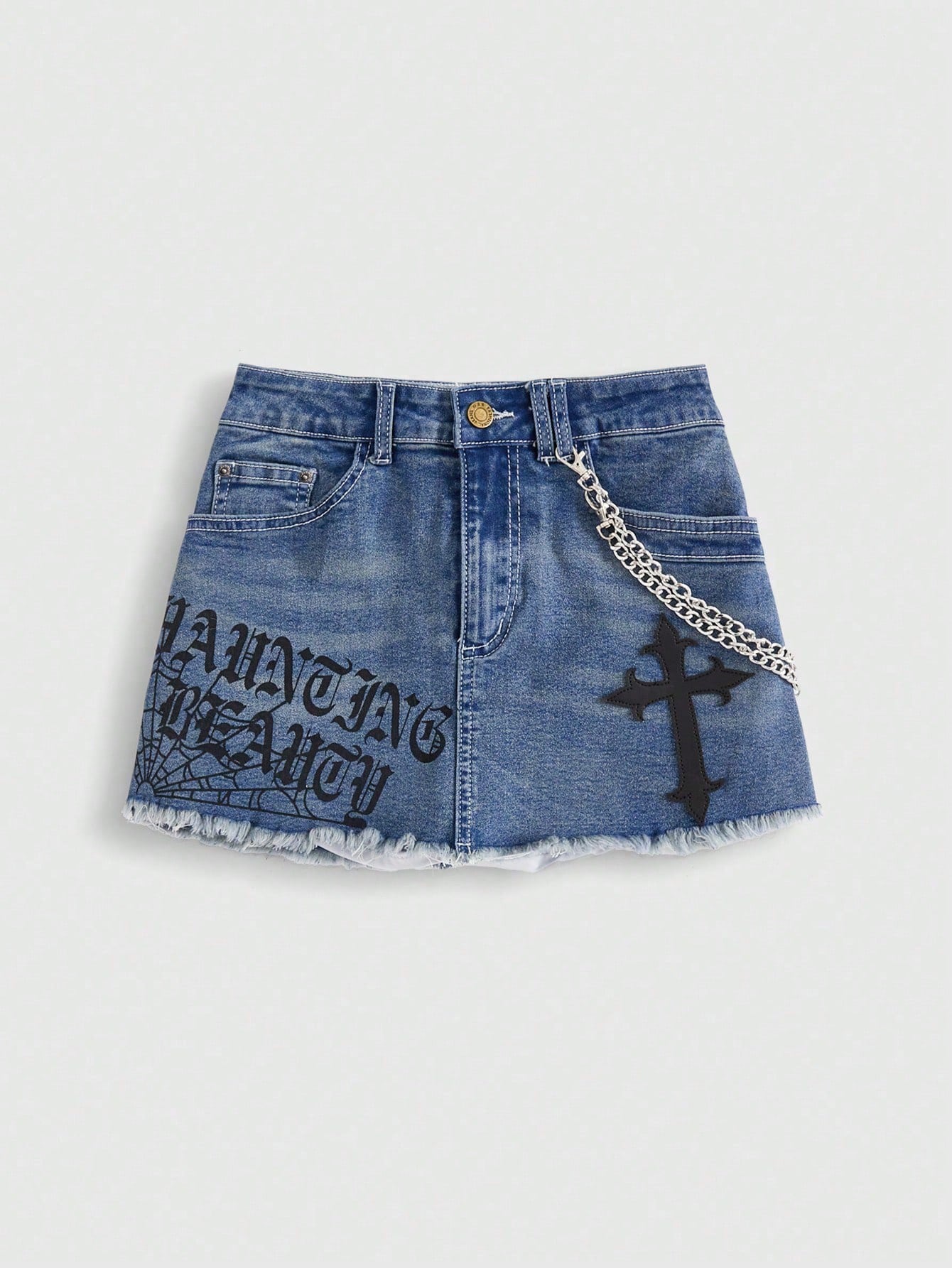 スカート archive grunge diesel fade denim skirt Vintage denim skirt 80s reworked cropped grunge skirt – Pop