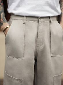 Manfinity Homme Men Slant Pocket Straight Leg Jeans - Mint Green - View 5