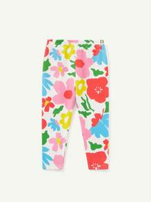 Cozy Pixies 2pcs Casual Baby Girl Floral Print Leggings, Spring & Summer