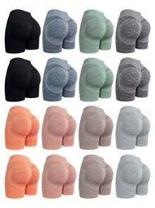 Velisys Velisys 女士无缝时尚户外休闲跑步健身塑身运动短裤 - 彩色 - 查看 2