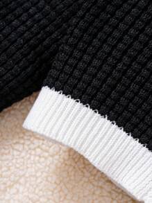 Tween Girls Comfortable Knit Button-Up Cardigan And Flared Pants Sweater Set For School, Parties, And Traveling - Black - View 10