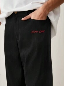 Manfinity VCAY Pantalones rectos holgados casuales de retazos para hombre - Multicolor - Ver 3