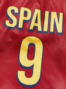 PETSIN Camiseta de fútbol impresa con letras y números de talla española 9 para mascotas gato y perro, adecuada para la Copa de Europa