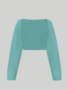 SHEIN Unity Women's Solid Color Casual Cardigan, Autumn & Winter - Multicolor - View 5