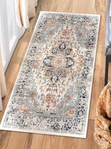 Full-Print Vintage Carpet, Suitable For Living Room, Bedroom, Dining Room Floor Decor - Multicolor - View 4