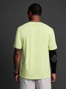 Manfinity Sport Polished Boyfriend Style Men Letter Print Short Sleeve Sports T-Shirt