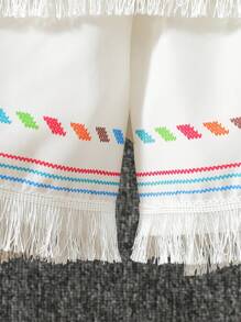 SHEIN Bộ hai mảnh tua rua in hình phong cách đi nghỉ thông thường dành cho cậu bé trẻ tuổi - Nhiều màu - Xem 6