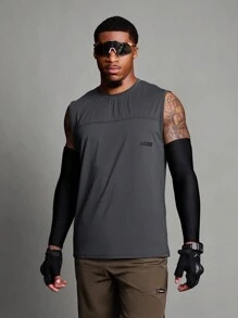 Manfinity Sport Polished Boyfriend Style Men's Letter Print Sports Tank Top