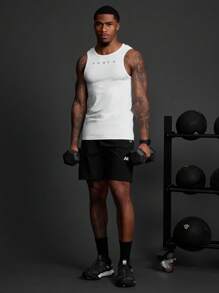 Gym Rark Boyfriend Style Men's Casual Letter Print Sleeveless Tank Top, Summer School - Multicolor - View 5