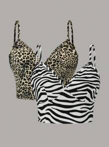 Breezaya Women's French Style Animal Print Camisole - Multicolor - View 4