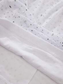Anewsta VÁY NHỎ LƯỚI CHAMPAGNE - trắng - Xem 8