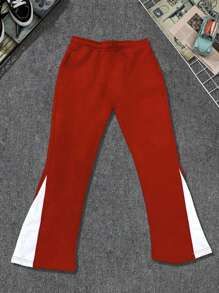 Manfinity LEGND 大码男士休闲抽绳字母和十字印花阔腿运动裤