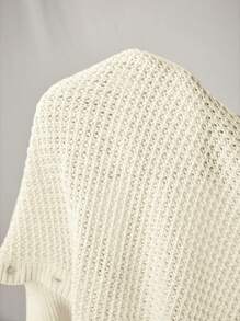 Manfinity VCAY Men's Solid Color Simple Casual Sleeveless Knit Sweater Tank Top - White - View 8