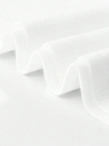 Calvornis 男士夏季標語印花短袖休閒Polo衫，適合辦公室和日常穿著，圖案色塊高爾夫衫 - 白色 - 查看 3