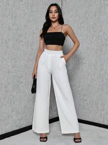 SHEIN Tall Tall Women's Rhinestone Lace Up Skort - White - View 5