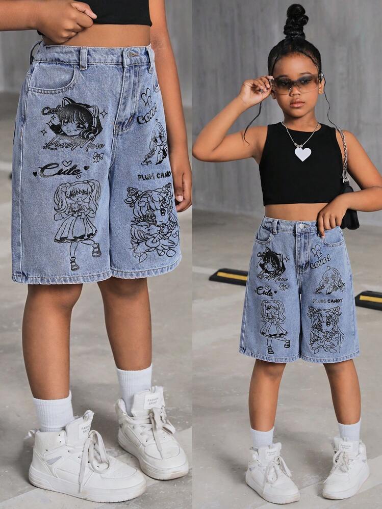 Long shorts solidnej jeans