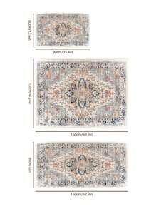Full-Print Vintage Carpet, Suitable For Living Room, Bedroom, Dining Room Floor Decor - Multicolor - View 2