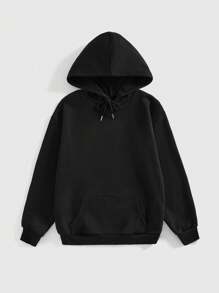 ROMWE Grunge Punk Áo nỉ có mũ trùm đầu in họa tiết Gothic dành cho nữ, trang phục thường ngày - màu đen - Xem 3