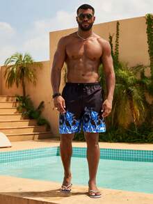 Manfinity Quần short đi biển có kích thước lớn dành cho nam - Nhiều màu - Xem 6