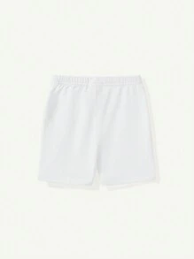Cozy Pixies Baby Girl Knitted Soft Casual Basic Solid Color Shorts 4pcs/Set