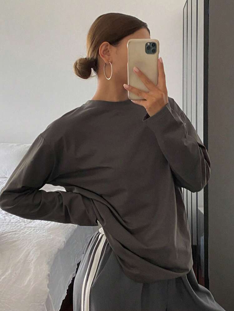 Women's Casual Round Neck T-Shirt, Autumn New Arrival Long Sleeve Women Tops,Fall Women Clothes