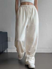 DAZY Dazy X KIMYOUJUNG Collection Women's Drawstring Pocket Straight Loose Casual Comfy Solid Color Pants