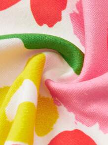 Cozy Pixies 2pcs Casual Baby Girl Floral Print Leggings, Spring & Summer