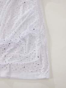 Anewsta VÁY NHỎ LƯỚI CHAMPAGNE - trắng - Xem 7