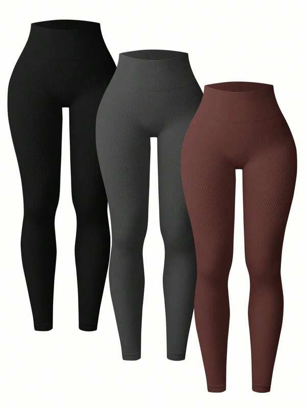 SHEIN Velisys Women Solid Color Minimalist Casual Leggings