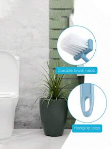1 pièce Brosse de toilette en forme de V, petite brosse de toilette, brosse de nettoyage de toilette en plastique avec design incurvé, convient pour le nettoyage de la salle de bain et des toilettes, pratique pour le nettoyage en profondeur des toilettes, le nettoyage des recoins. Cadeau de Noël idéal pour la décoration de la salle de bain d'été.