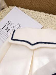 SHEIN 2 件装女婴学院风可爱羊毛无袖连衣裙和长款开衫套装 - 彩色 - 查看 11