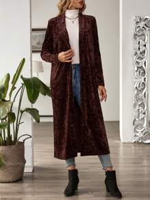 EMERY ROSE Cárdigan largo de manga larga y elegante para mujeres para ocasiones formales