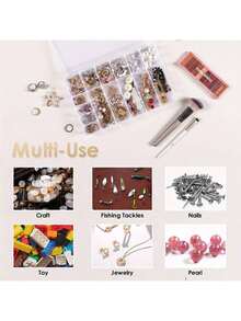 36 格透明塑料收纳盒容器，珠盒收纳盒，贴纸收纳盒，带可调节隔板的工艺品收纳盒，适用于珠子、艺术 DIY、工艺品、珠宝、渔具、标签贴纸收纳 - 多色 - 查看 4